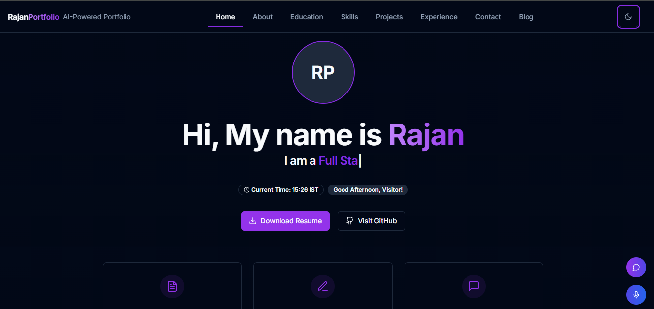 AI-Powered Personal Portfolio
